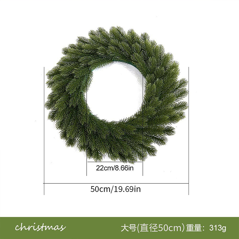 Artificial Cedar Garlands, Real Touch Winter Cedar Garland For Table, Mantle, Wall, Indoor, Outdoor Christmas Decorations - Green Pine Needle Wreath – Large - image 5