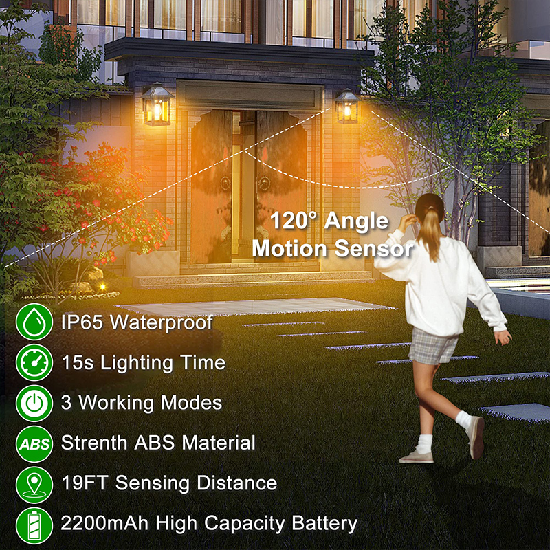 Solar Wall Lanterns Outdoor With 3 Modes, Dusk To Dawn Motion Sensor - image 5
