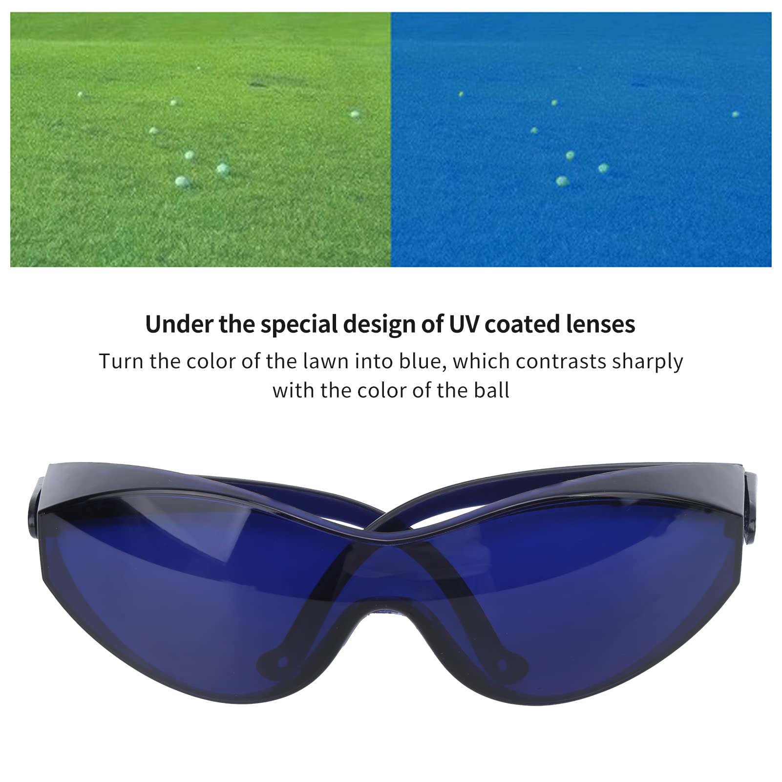 Golf Ball Finder Glasses For Locating Lost Golf Balls - With Protective Case, Hanging Golf Bag Clip And Cleaning Cloth - image 2