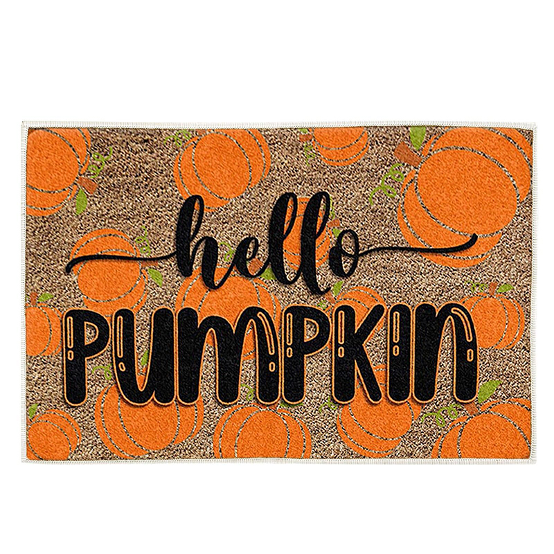 Doormat Halloween Thanks Giving Decor Mat Welcome Front Porch Decor Doormat For The Entrance Way - Hello pumpkin - 15.7" × 23.6" - image 1