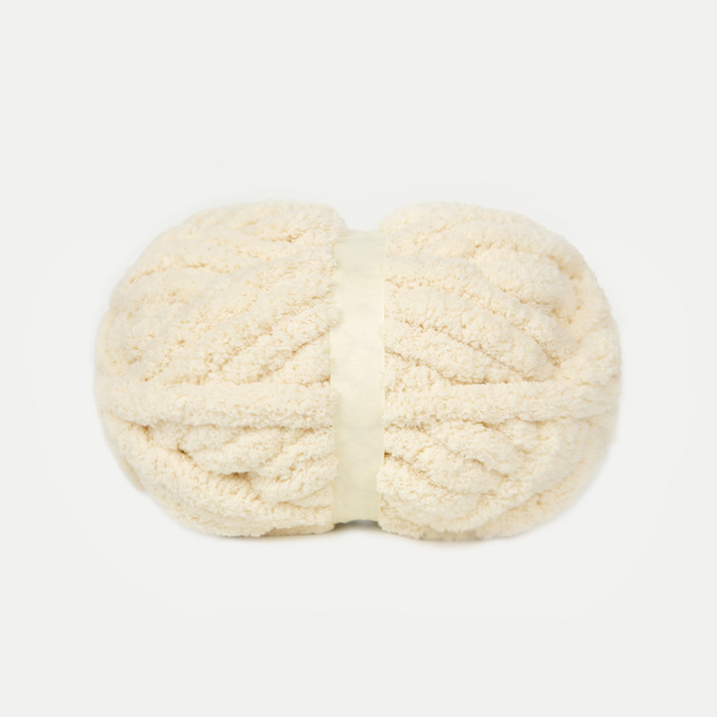 Chunky Yarn For Hand Knitting Soft Plush Yarn Bulky - Beige - image 15