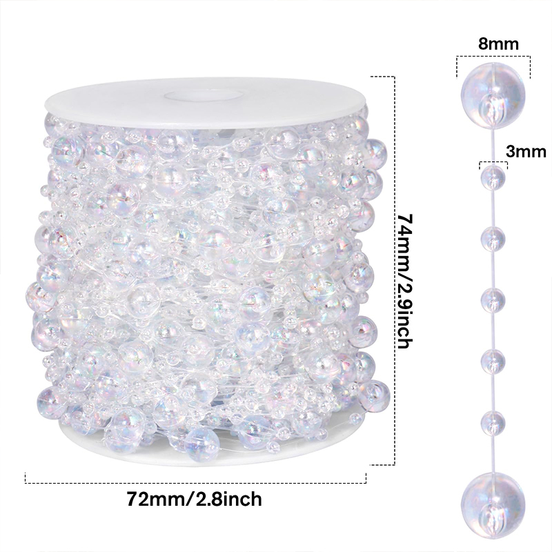 Crystal Acrylic Bead Garland Wedding Centerpiece Floral Crafting Diy Accessory - image 13