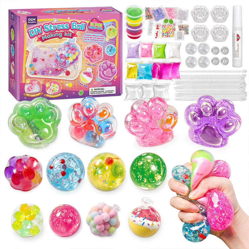Diy Stress Ball Making Kit With Fillers For Adult Asmr Anxiety Relief & Sensory Play - Stress Ball Squishy Making Kit - image 1