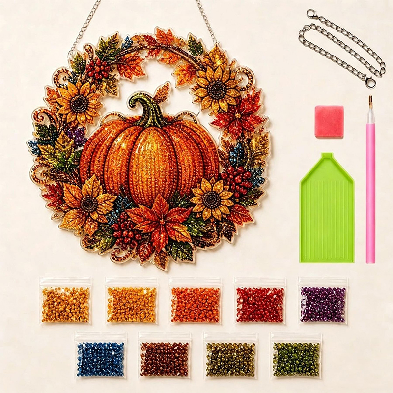 Halloween Diamond Art Hanging Kits For Adults Beginners, Diy Acrylic 5d Special Shaped Crystal Diamond Gem Art Painting Hanging  - image 3