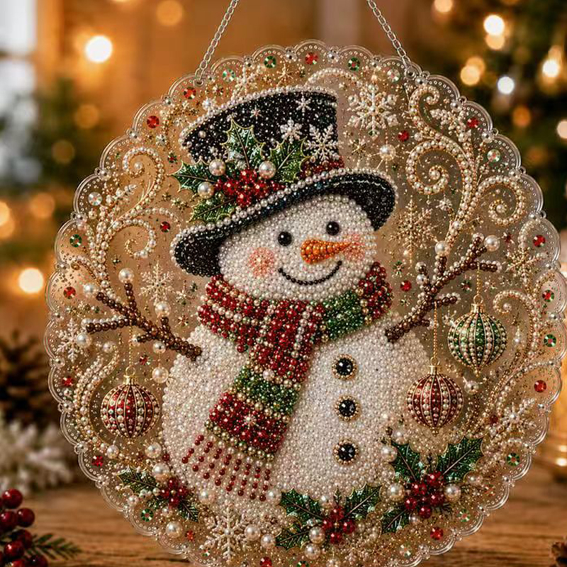 Christmas Pearl Diamond Art Kit For Adults Diy Craft - 1# - 9.8 × 9.8 in - image 7