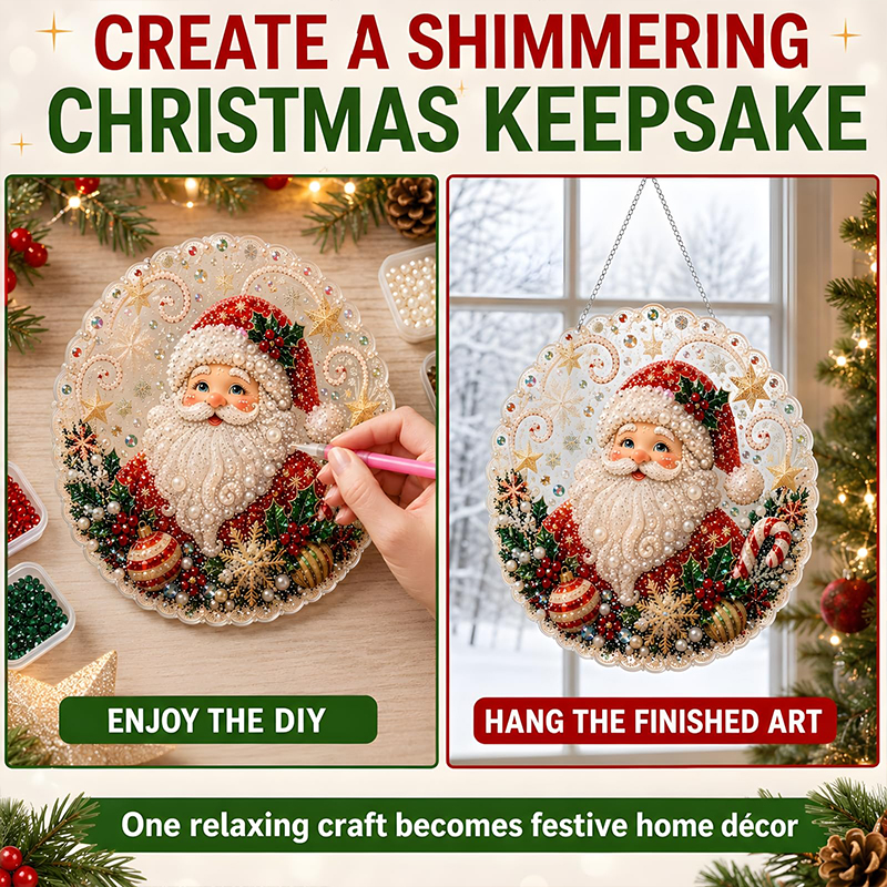 Christmas Pearl Diamond Art Kit For Adults Diy Craft - image 17