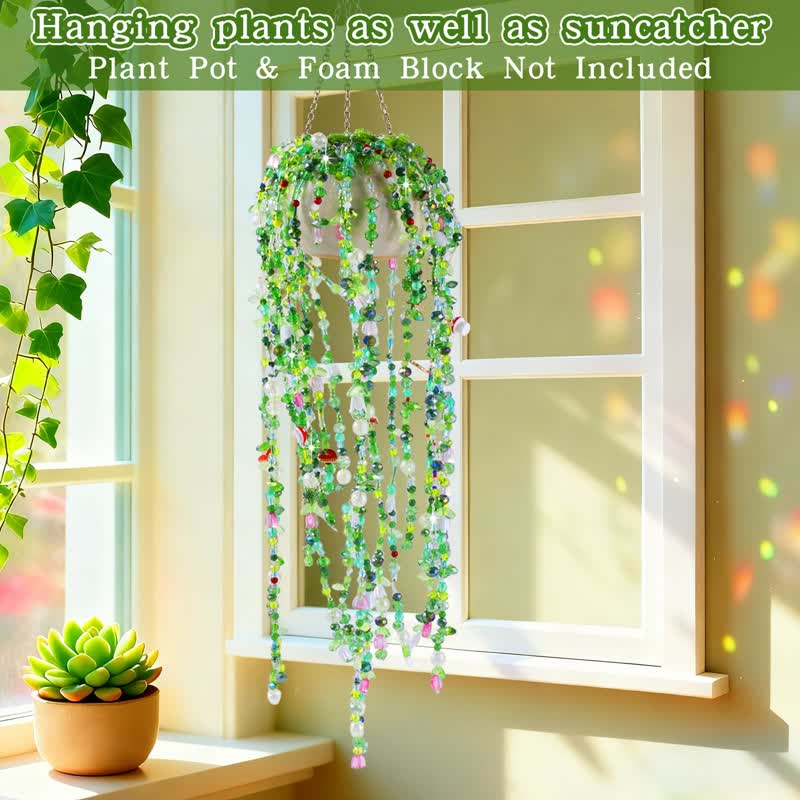 5422 Pcs Beaded Plant Kit Glass Green Beads - image 3