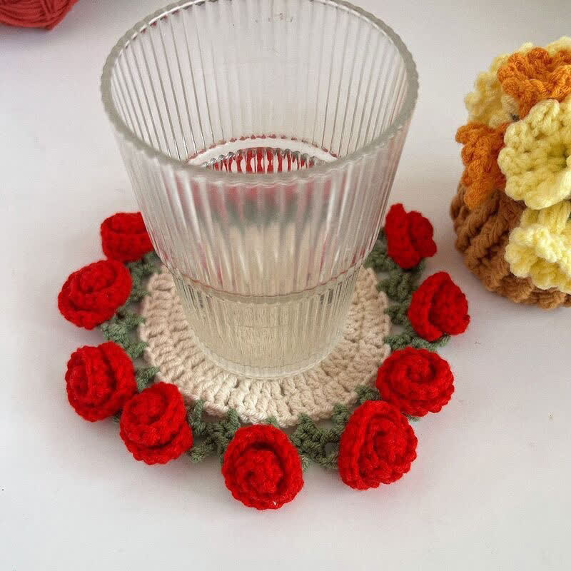 Crochet Flower Coaster & Basket - image 2