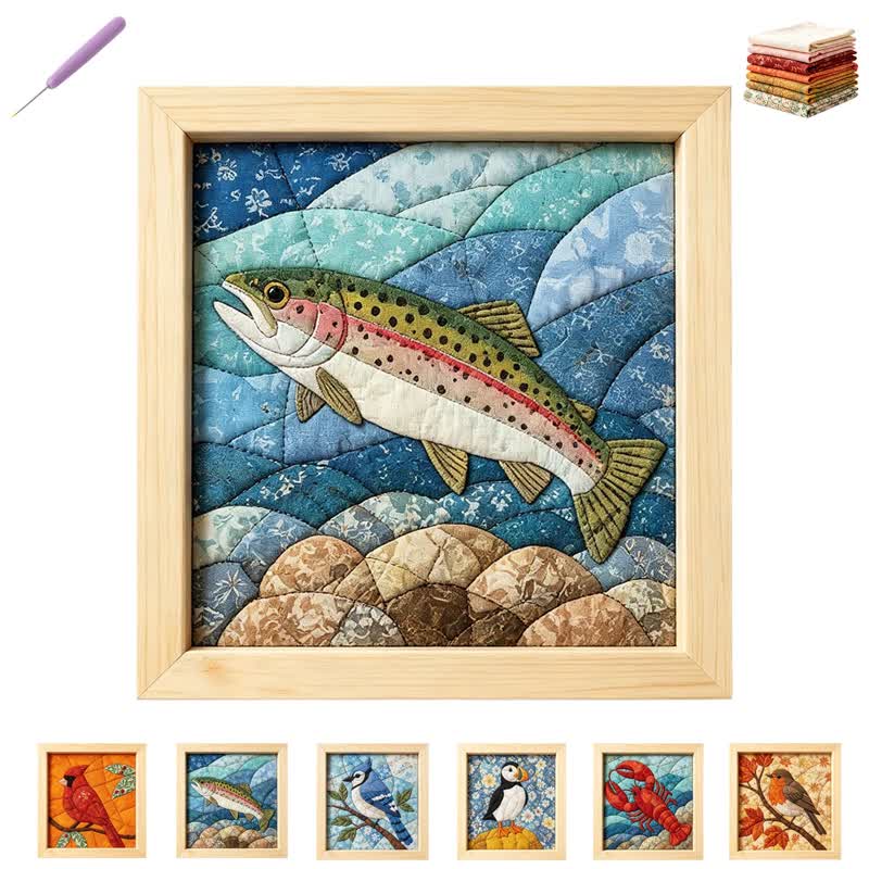 Diy Fabric Poke Art Decorations Kit For Adults No-sew - 23# - 7.9 × 7.9 in (20 × 20 cm) - image 23
