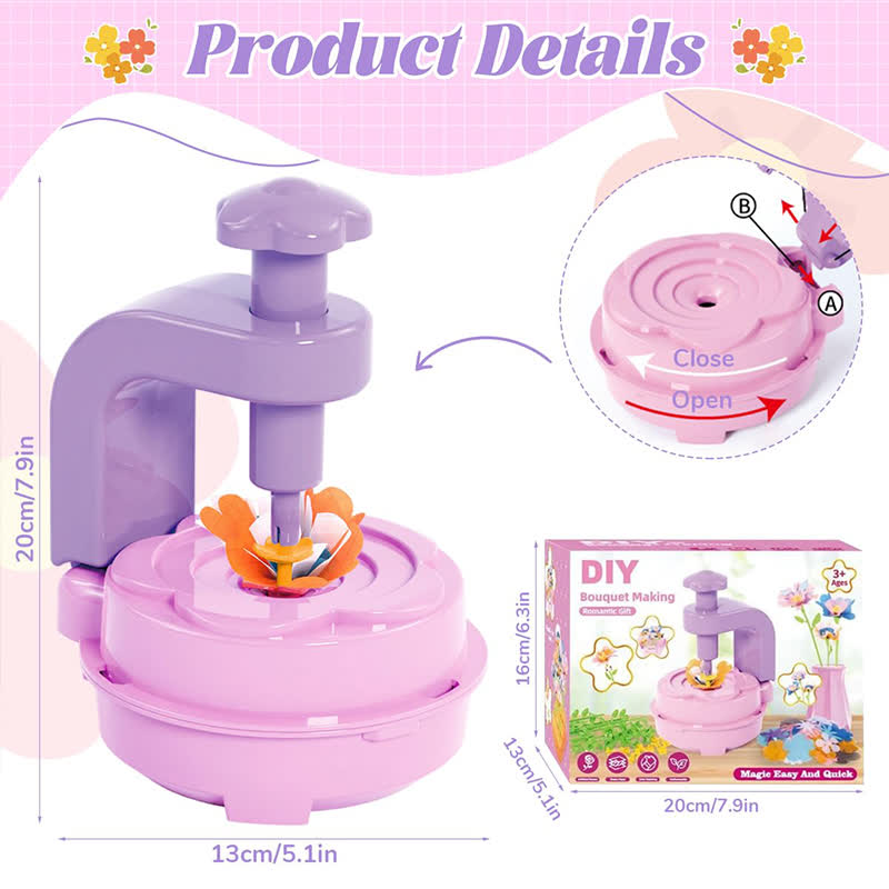 Flower Bouquet Craft Kit Flowers Market Toy Educational Toys Fun Diy Activity Set Christmas Birthday Gift - image 3