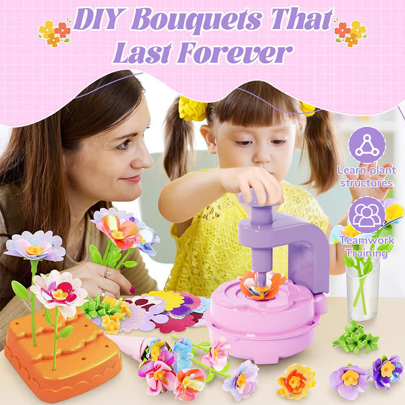 Flower Bouquet Craft Kit Flowers Market Toy Educational Toys Fun Diy Activity Set Christmas Birthday Gift - image 5