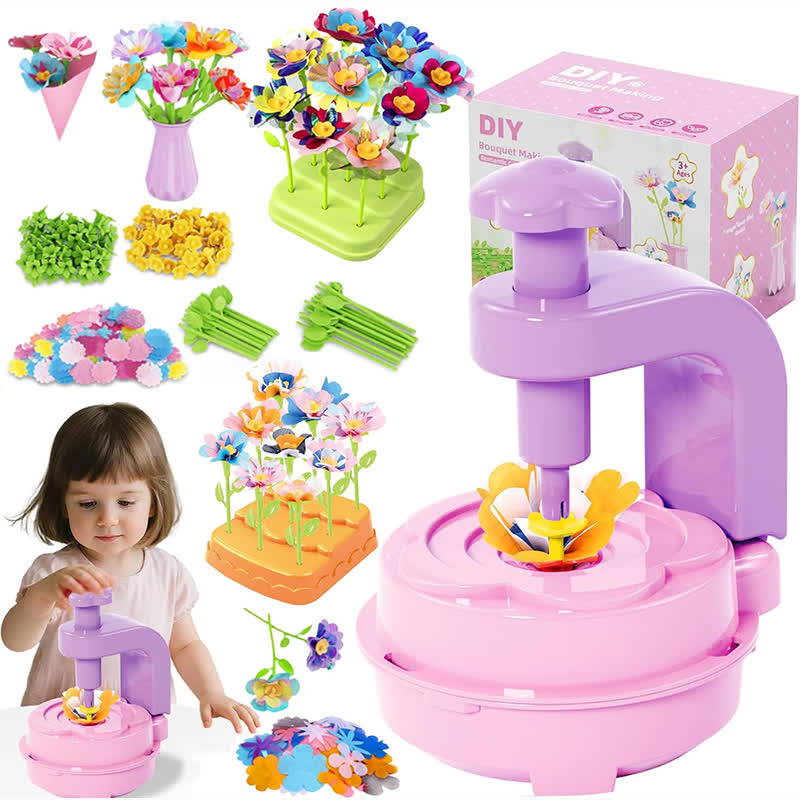 Flower Bouquet Craft Kit Flowers Market Toy Educational Toys Fun Diy Activity Set Christmas Birthday Gift - Petal Style - image 1