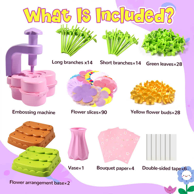 Flower Bouquet Craft Kit Flowers Market Toy Educational Toys Fun Diy Activity Set Christmas Birthday Gift - image 9