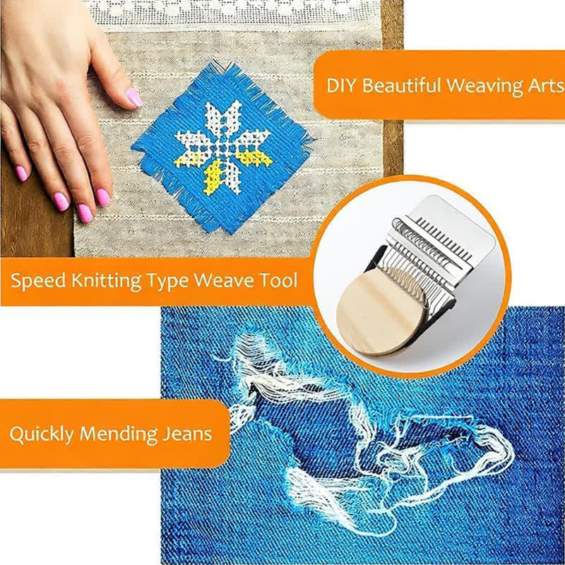 Knit Patch Kit Portable Darning Loom Kit For Beginners - image 5
