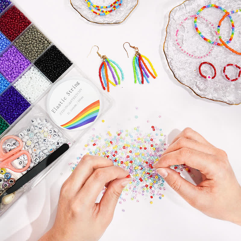 Glass Seed Beads For Jewelry Making Bracelet Making Kit - image 5