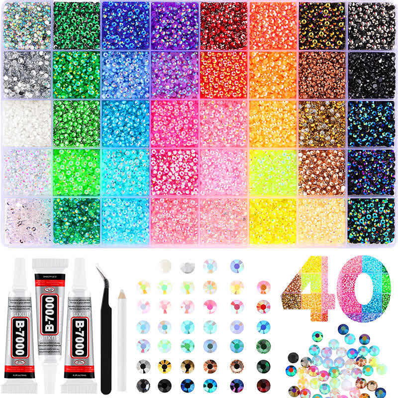 50000 Pcs 3mm Resin Jelly Rhinestones For Bedazzling Kit - Rhinestone DIY Kits - image 1