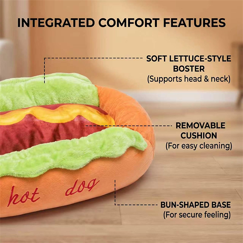 Hotdog Pet Dog Bed Cat Nest Washable Pet Mat Removable Cat Sofa - image 6