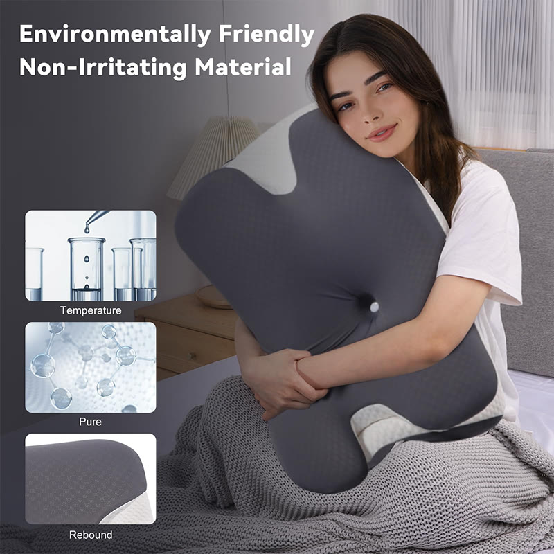 Cervical Neck Pillow For Neck Pain Relief, Ergonomic Neck Support Pillow For Sleeping, Contour Memory Foam Side Sleeper Pillow - image 10