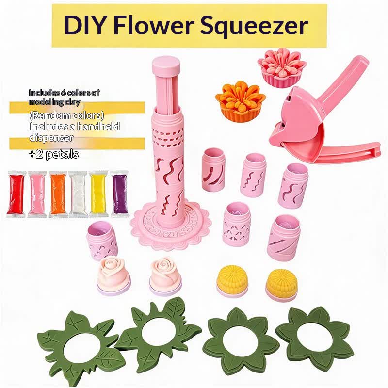 Diy Clay Flower Bouquet Making Kit - Pink - image 3