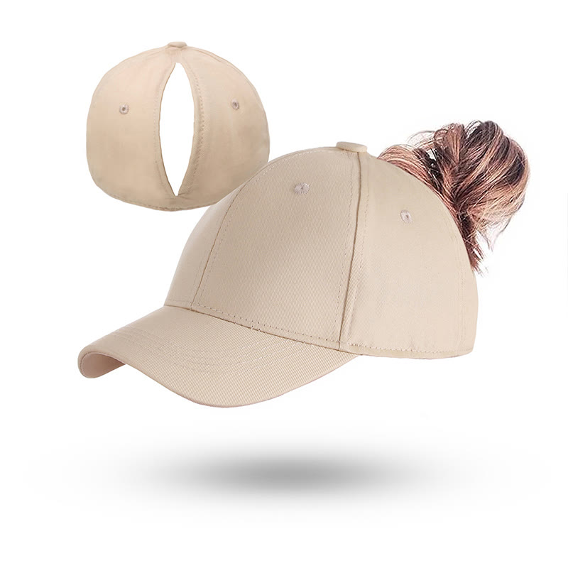 Adventure Fit Women's Baseball Cap With Magnetic Closure For Ponytails - Beige - one size - image 6