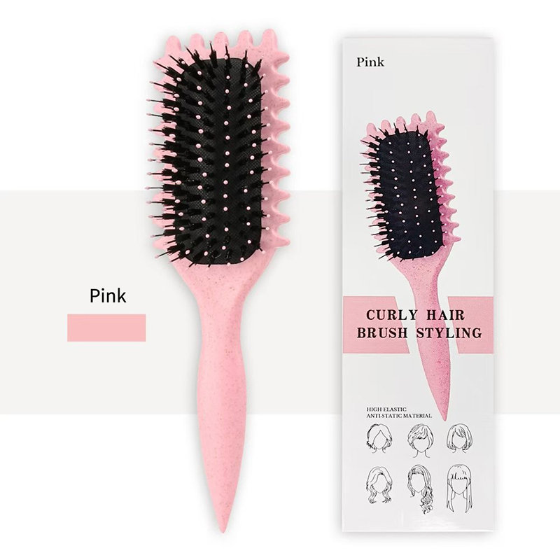 Hair Care Bouncy Curls Cushion Brush - Pink - image 3