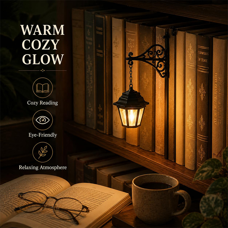 Library Lantern-decorative Bookshelf Lighting, Mini Bookshelf Lamp Slides Between Books, Warm Amber Led Bookshelf Lights For Boo - image 7