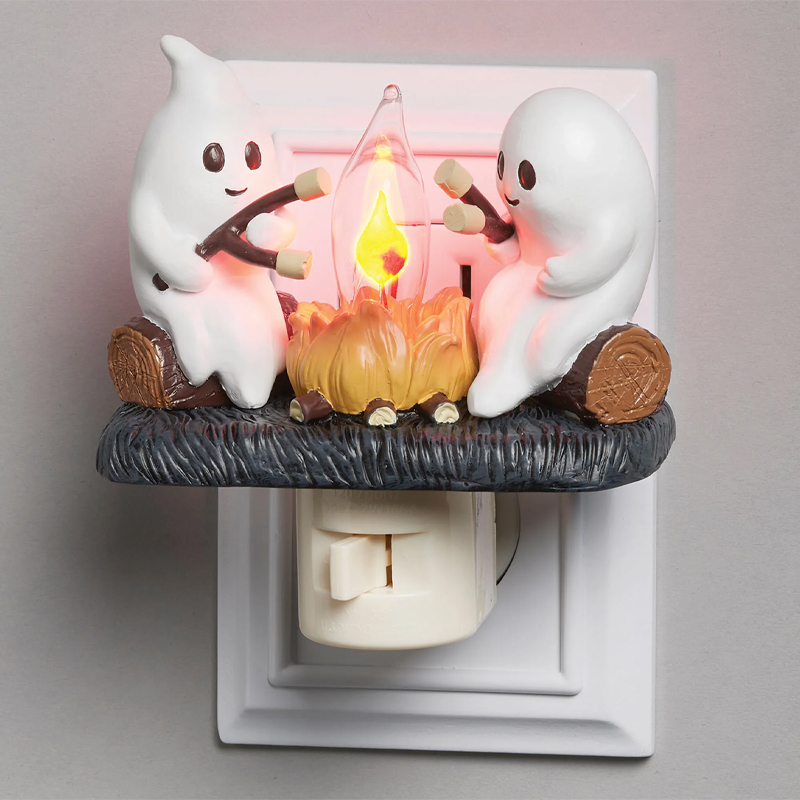 Halloween Ghost Spooky Campfire Flickering Nightlight - image 4
