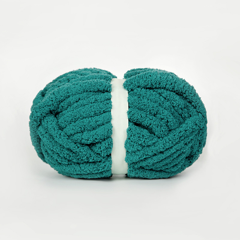 Chunky Yarn For Hand Knitting Soft Plush Yarn Bulky - Lake Blue - image 11