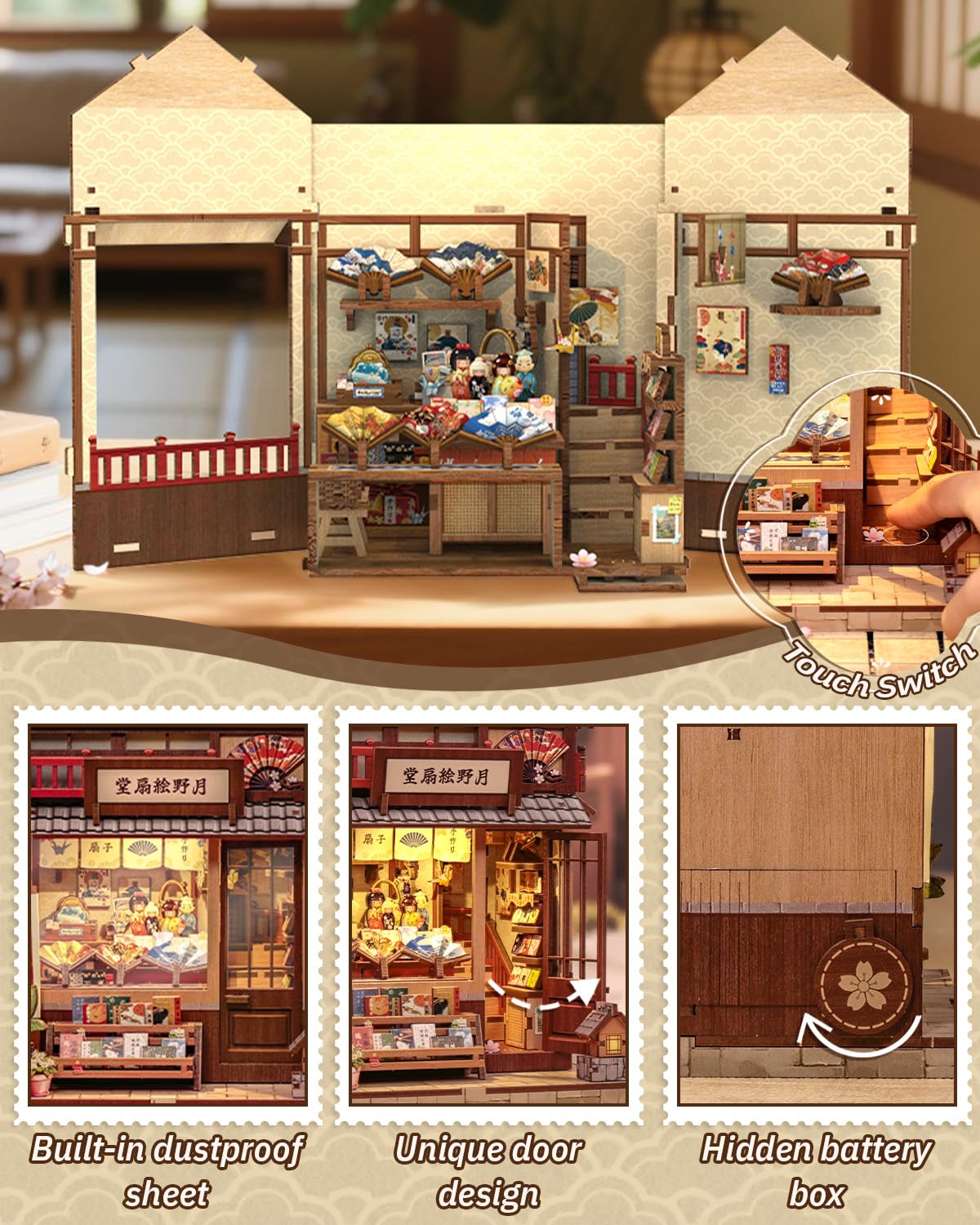 Japanese Book Nook Kit, Diy Miniature House Kits For Adults