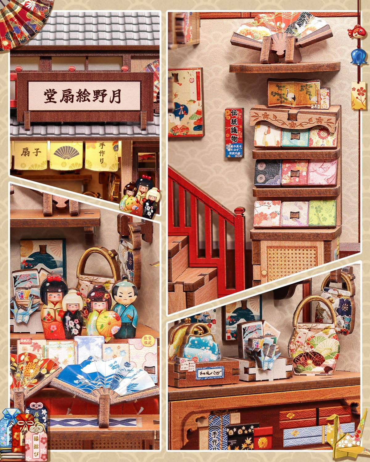 Japanese Book Nook Kit, Diy Miniature House Kits For Adults