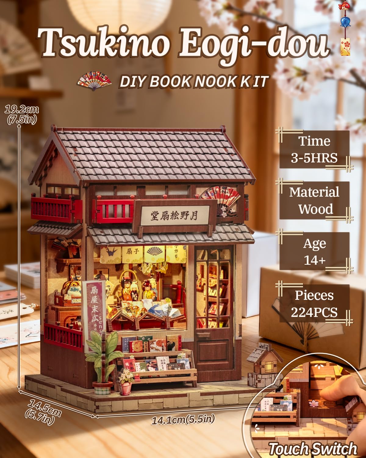 Japanese Book Nook Kit, Diy Miniature House Kits For Adults