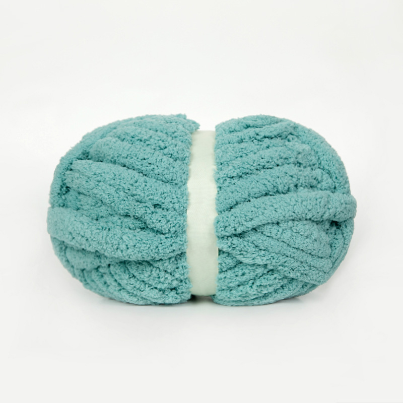 Chunky Yarn For Hand Knitting Soft Plush Yarn Bulky - Light Blue - image 10
