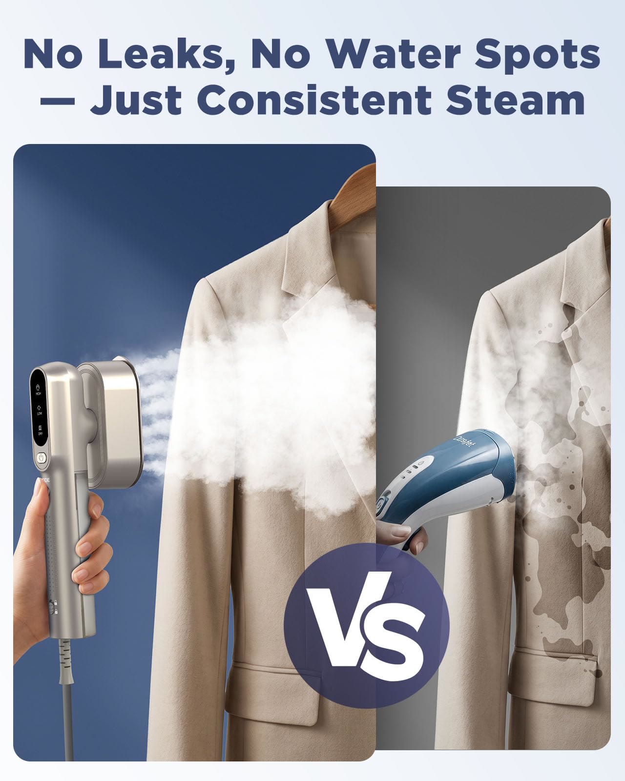 Garment Steamer For Clothes, Portable Handheld Travel Clothing Steamer Iron - image 5
