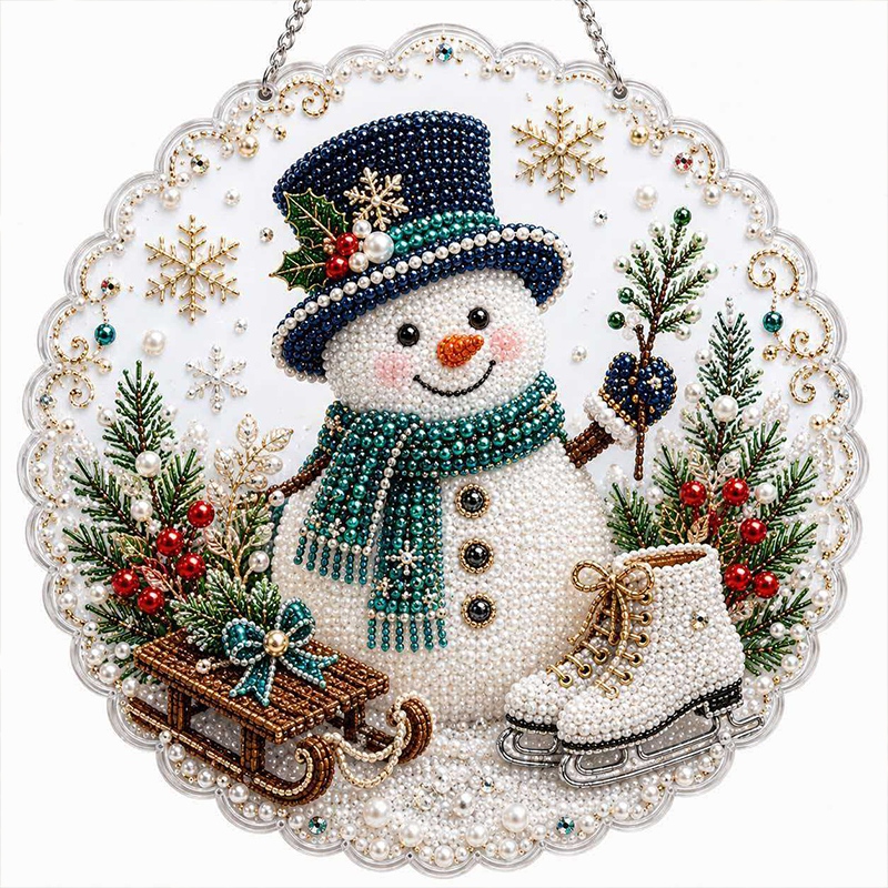 Christmas Pearl Diamond Art Kit For Adults Diy Craft - 13# - 9.8 × 9.8 in - image 13