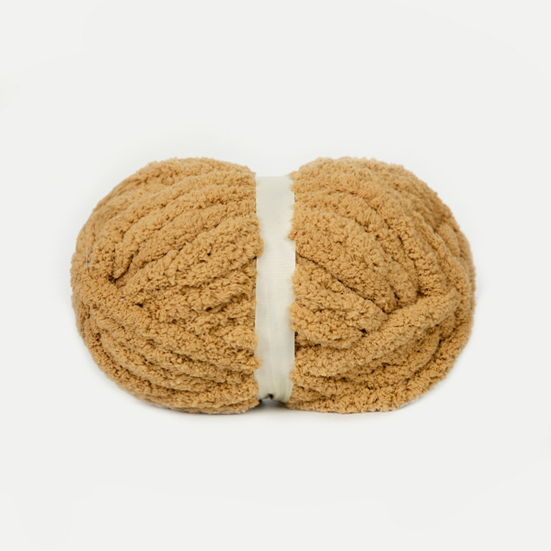 Chunky Yarn For Hand Knitting Soft Plush Yarn Bulky - Khaki - image 18