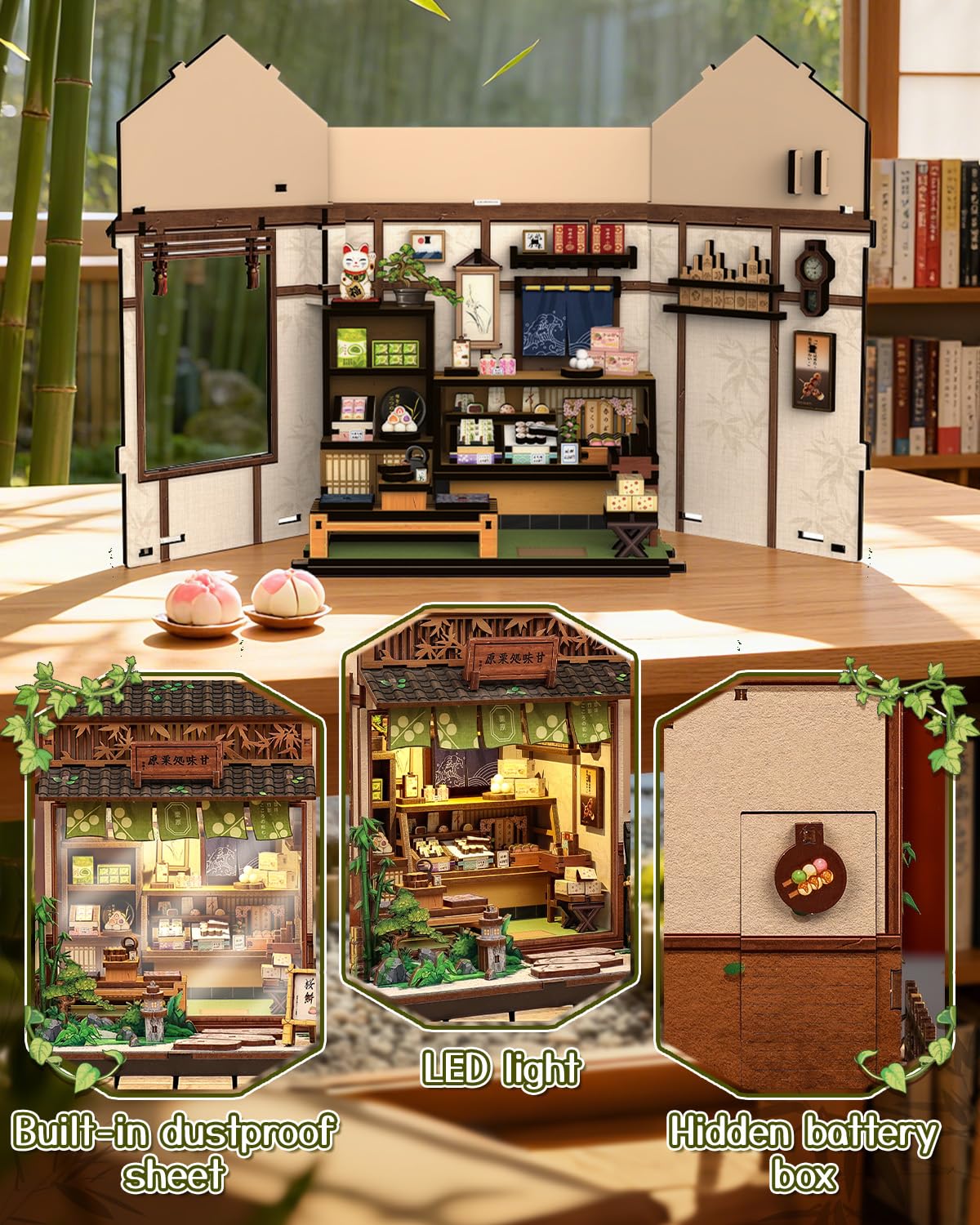 Japanese Book Nook Kit, Diy Miniature House Kits For Adults
