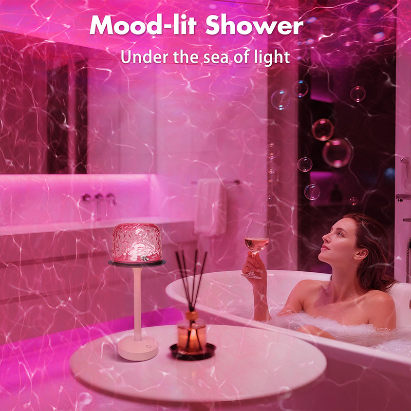 Water Wave Lamp, 16 Colors Rotating Dimmable Starry Sky Projector With Shade And Remote Control - image 7