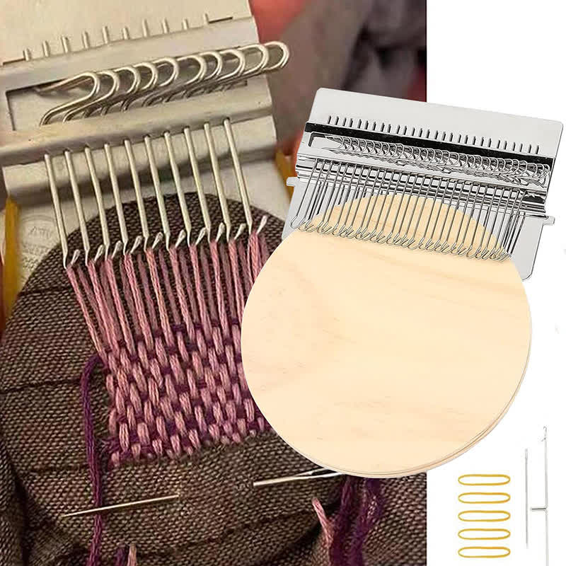 Knit Patch Kit Portable Darning Loom Kit For Beginners - 28 Needles - Knitting Machine Kit (Needle + 3 Rubber Bands + 36-Color Yarn) - image 14