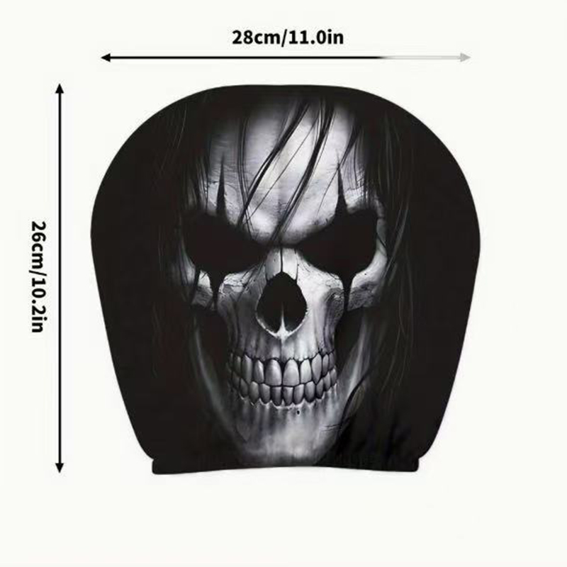 Ghost Face Headrest Covers, Scary Face Printing Auto Seat Universal Elastic Models Headrest Protector - 11 - 10.24 × 11.02 in - 8PCS - image 17