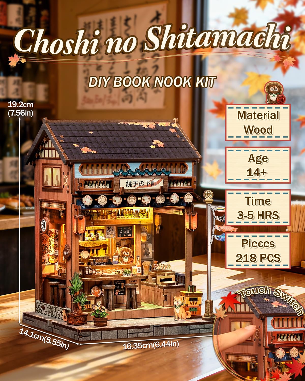 Japanese Book Nook Kit, Diy Miniature House Kits For Adults