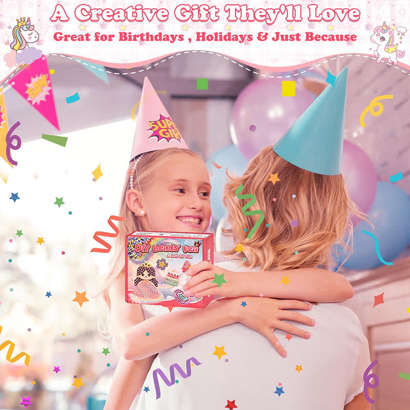 Diy Bead Art Complete Craft Set With Bead Pens, Colorful Templates, And Fun Stencils - image 7