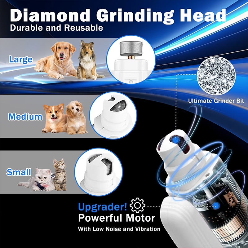 Electric Dog Cat Nail Clippers Trimmer With Led Light Durable Grinder For Large Medium Small Dogs Cats Pets - image 9