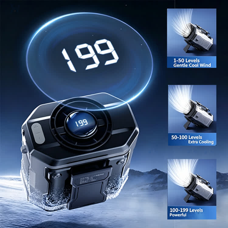 Cool Portable  Led Display Neck/waist Hanging Handheld Light & Fan - image 5