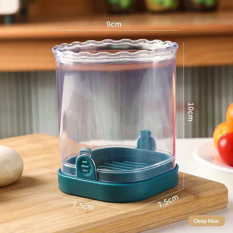 Slicing Cup, Stainless Steel Multifunctional Vegetable Slicing Cup Labor Saving For Fruits - Dark Green - 4-Pack - image 14