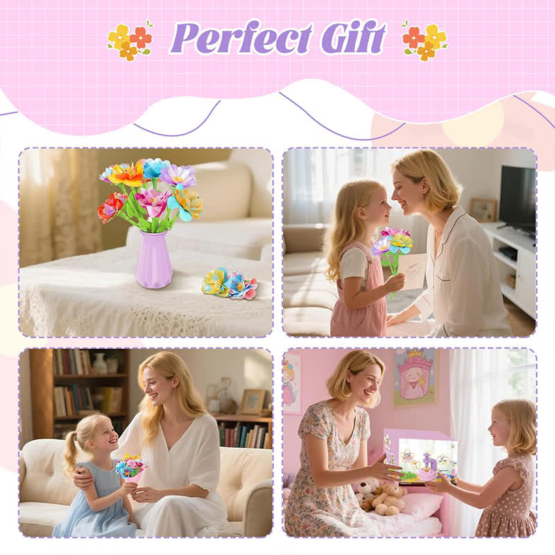 Flower Bouquet Craft Kit Flowers Market Toy Educational Toys Fun Diy Activity Set Christmas Birthday Gift - image 7