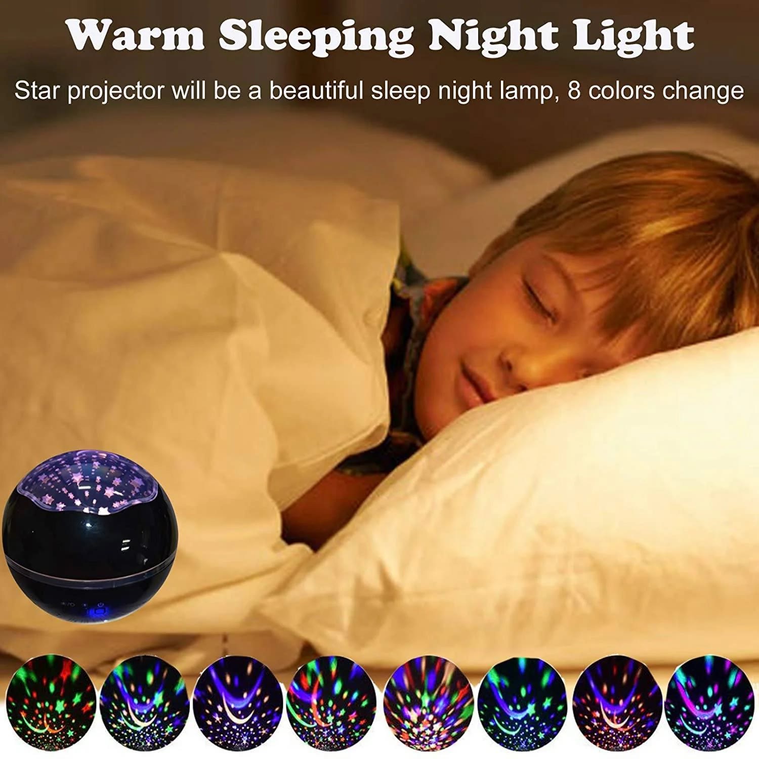 2 In 1 Ocean Star Night Light Projector Lamp 360 Degree Rotating - image 4