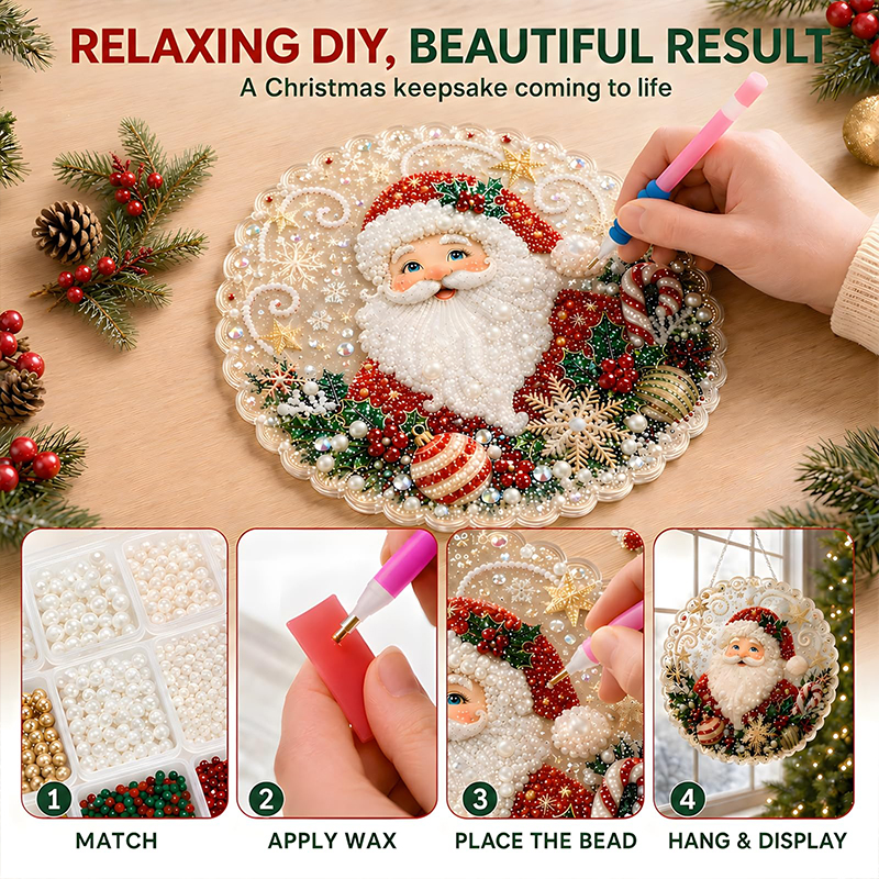 Christmas Pearl Diamond Art Kit For Adults Diy Craft - image 18