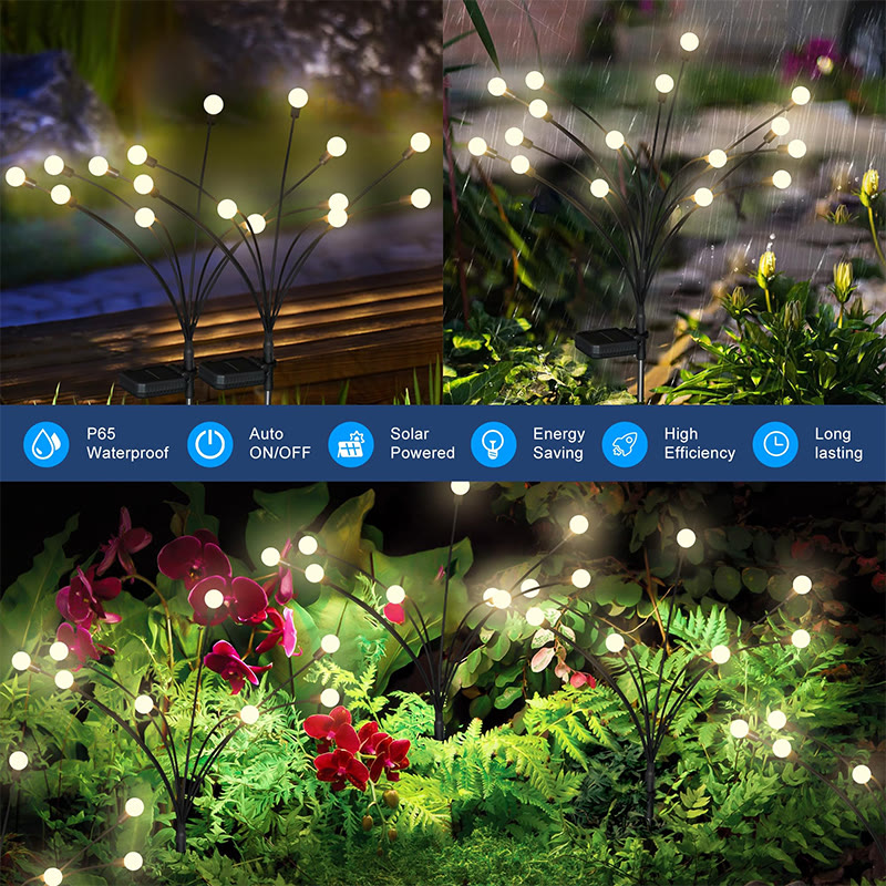 Solar Swaying Garden Light - New Upgraded Solar Garden Lights, High Flexibility Iron Wire & Heavy Bulb Base - image 9