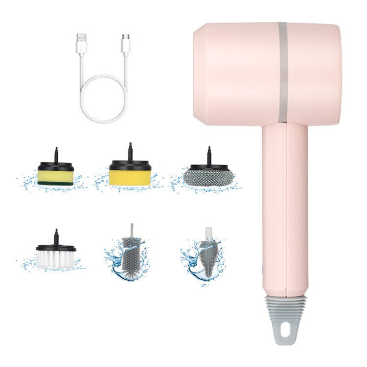 Multifunctional Electric Household Brush - PINK 6 - image 17