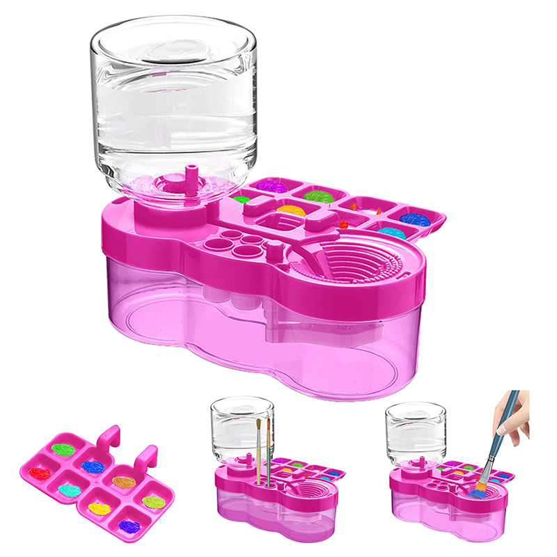 Upgraded Paint Brush Cleaner Tool,Brush Rinser Cup Painting Running Water Circulation Art Supplies For Acrylic,Watercolor And Wa - Purple - image 10